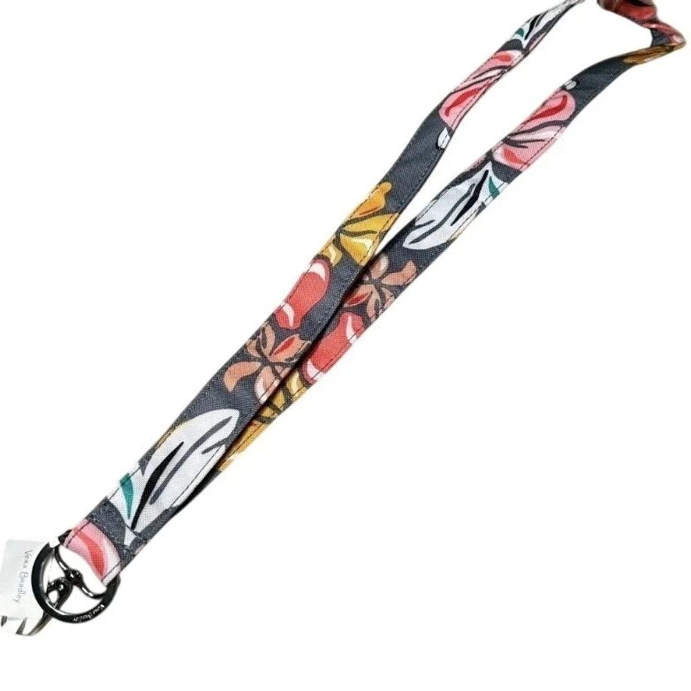 Vera Bradley Coastal Paradise‎ Wide Lanyard Floral ID Key Holder 28181-U57 NEW